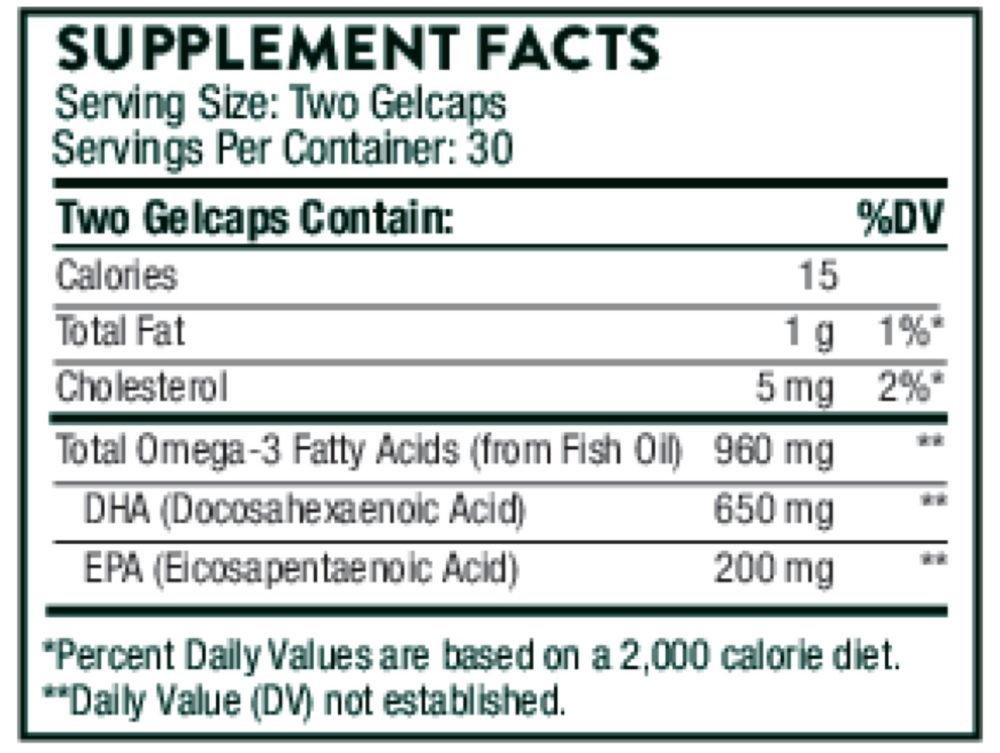 Thorne Prenatal DHA 60 gelcaps