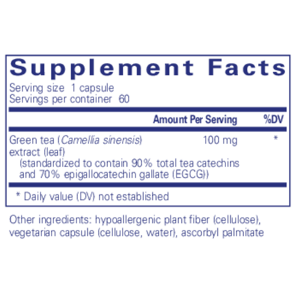 Pure Encapsulations Green Tea Extract 60 capsules