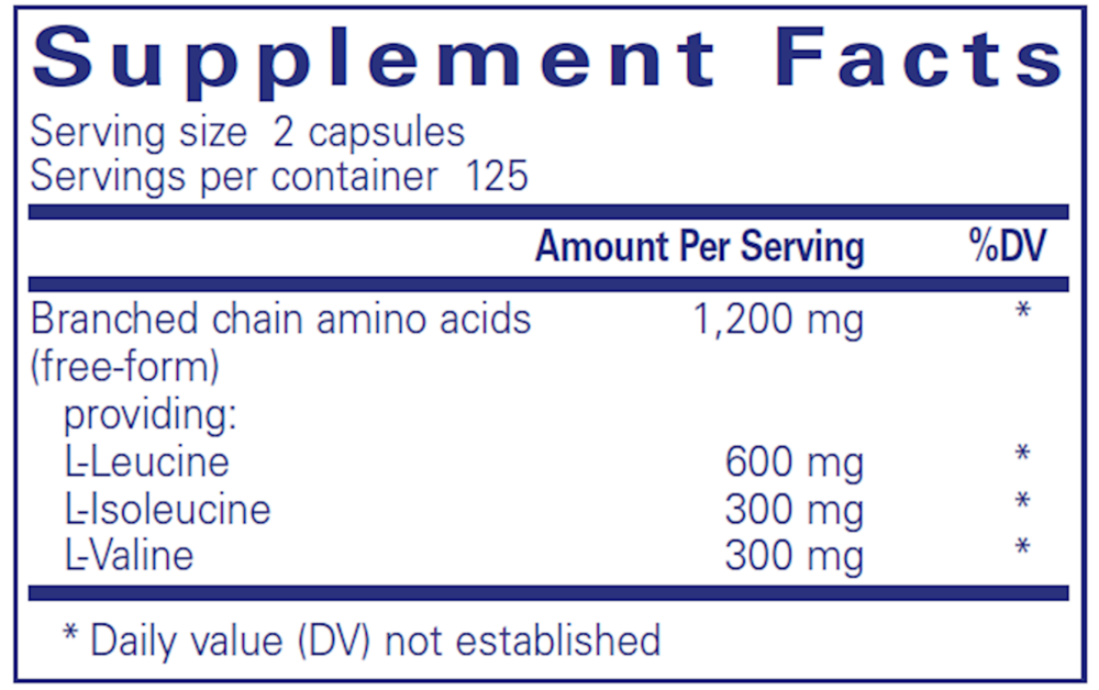 Pure Encapsulations BCAA Capsules 250 capsules