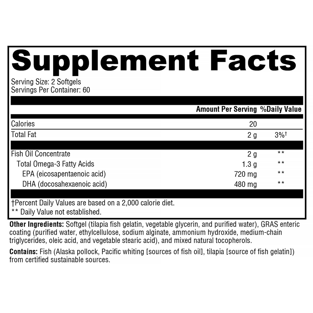XYMOGEN OmegaPure 600 EC 120 Softgels