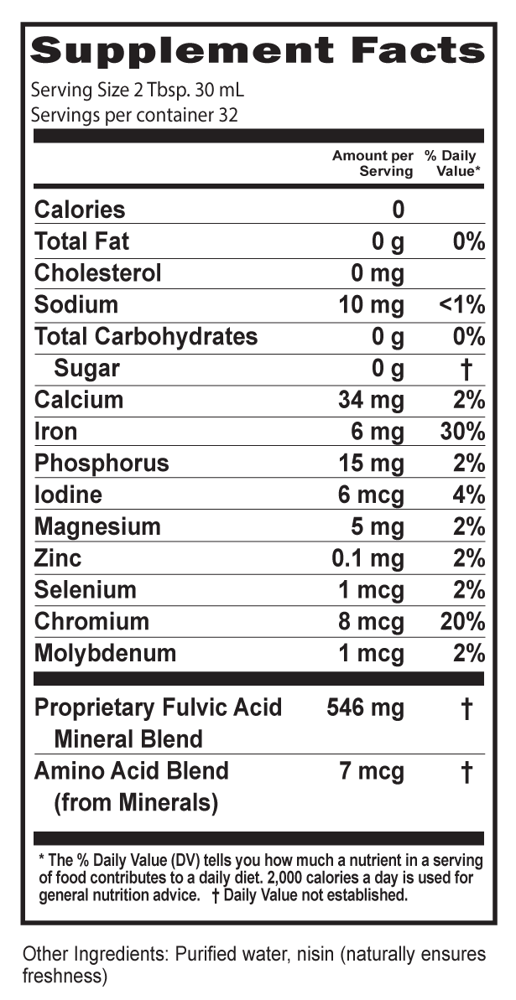 Buried Treasure Fulvic Minerals Pure 990ml