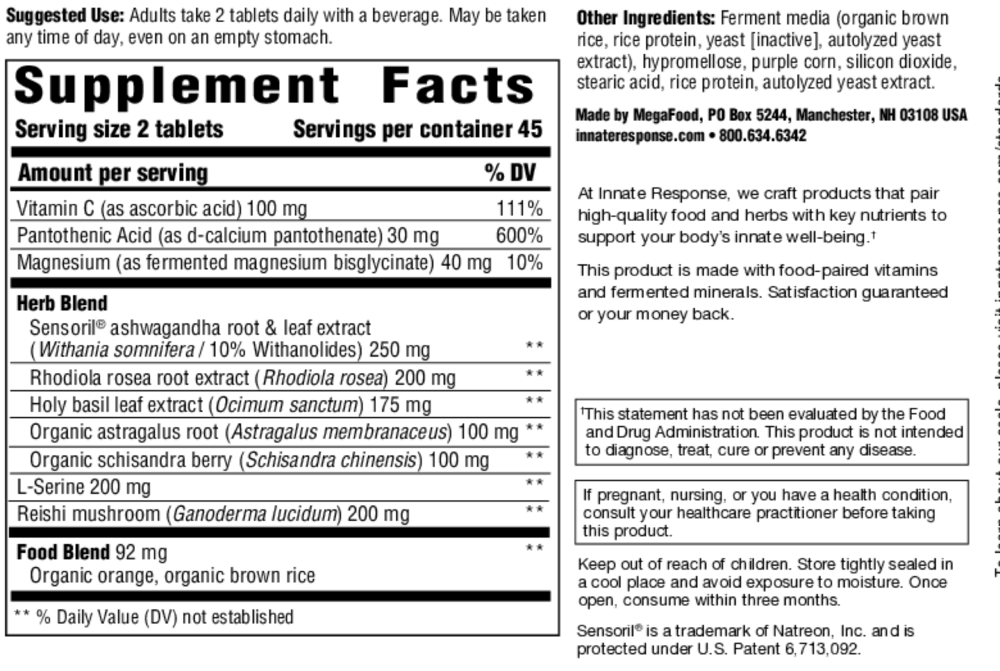 Innate Response Adrenal Response® Complete Care 90 tablets