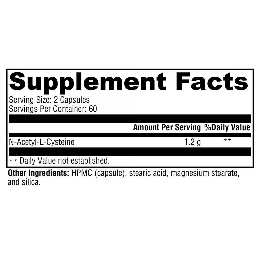 XYMOGEN NAC (N-Acetyl-L-Cysteine) 120 capsules