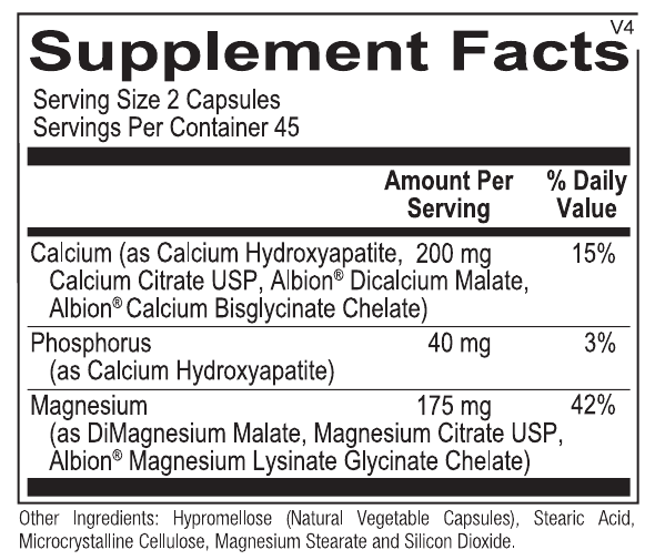Ortho Molecular Products Reacted Cal-Mag – Calcium & Magnesium – 90 Capsules