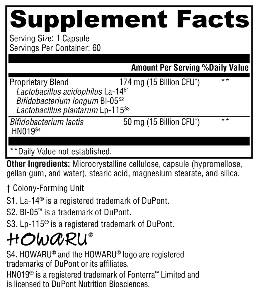 XYMOGEN Probiotics 60 capsules