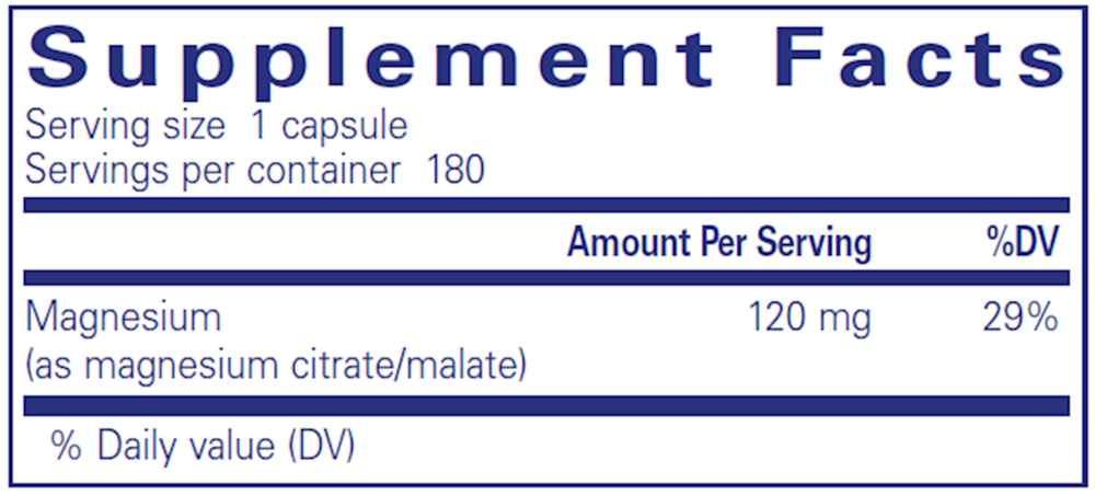 Pure Encapsulations Magnesium (Citrate/Malate) 180 capsules