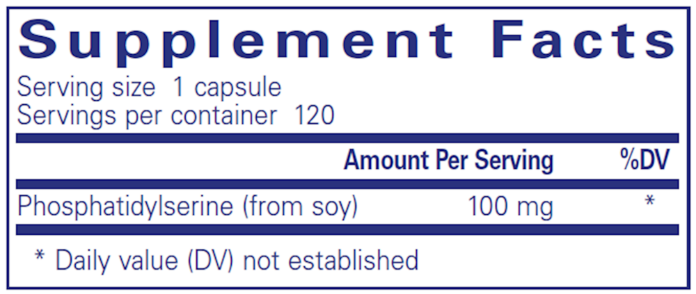 Pure Encapsulations PS 100 120 capsules
