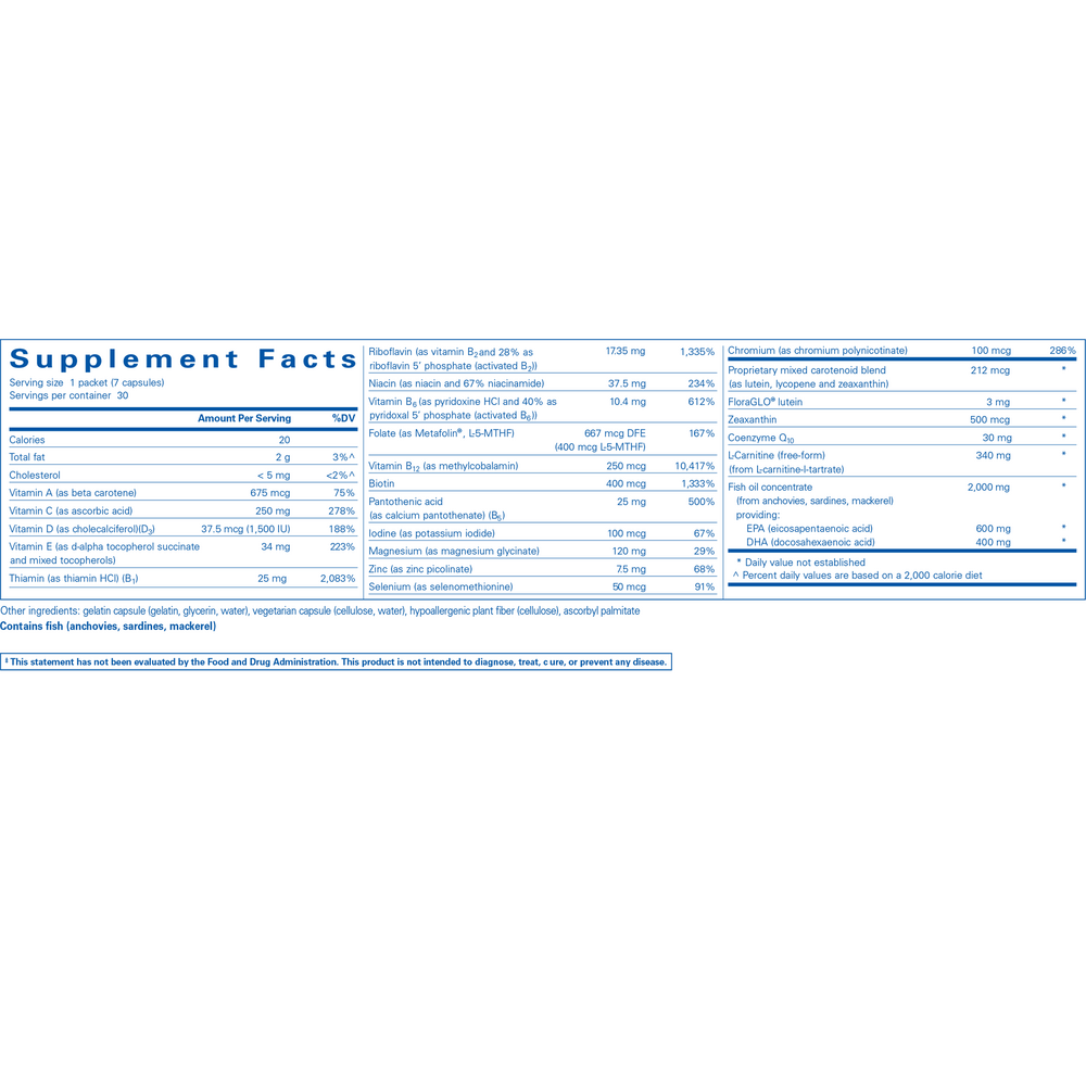 Pure Encapsulations Energize Plus Pure Pack packets 30 packets