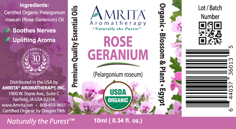 Amrita Aromatherapy Geranium Rose Organic 0.34oz