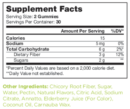 Chapter One Vitamins Fiber Gummies 60 gummies
