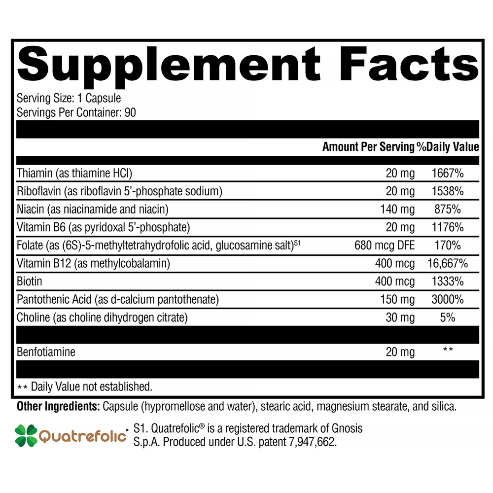 XYMOGEN B Activ (B Vitamin Complex) 90 capsules