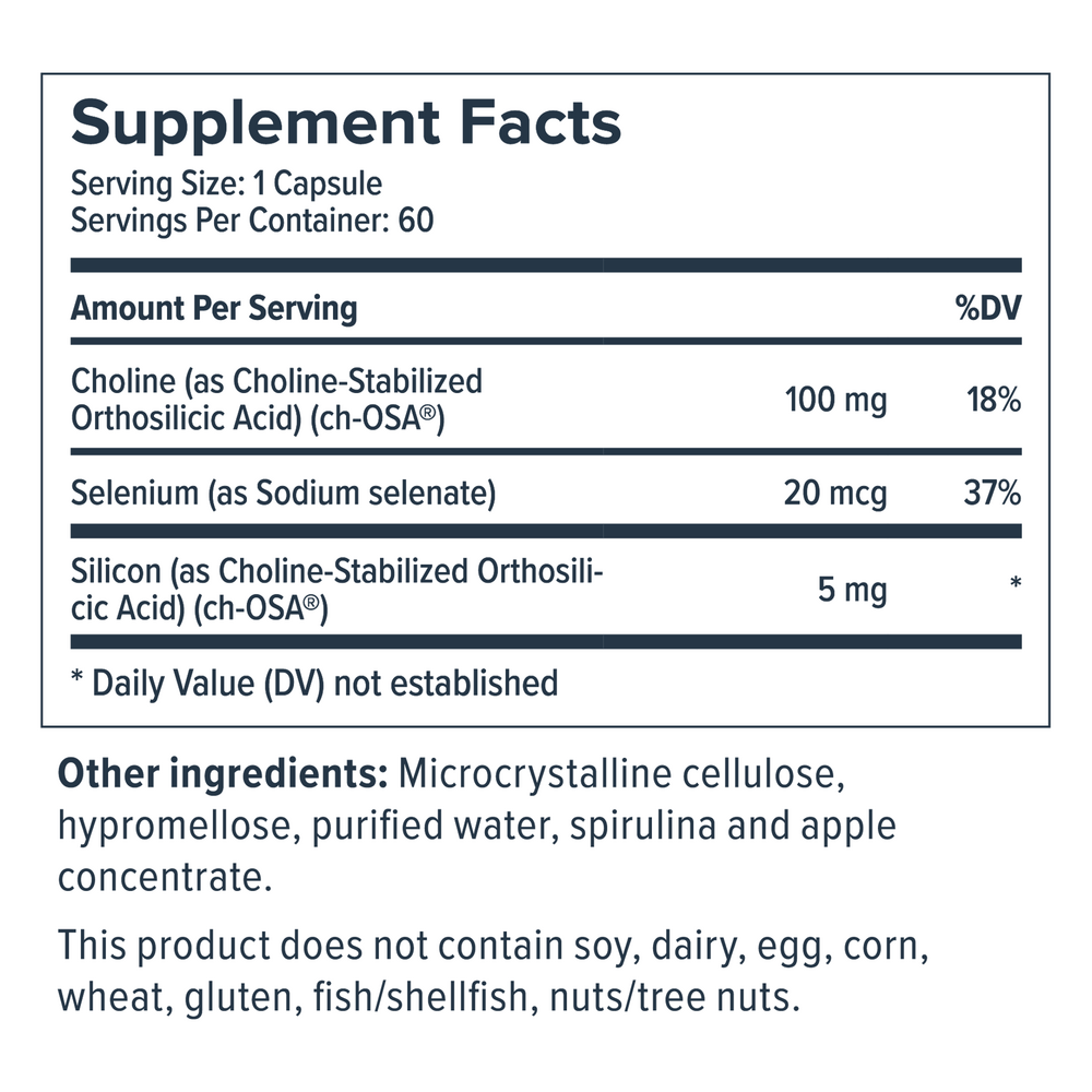 Biosil® Healthy Aging – ch-OSA® & Selenium for Skin, Hair & Joint Support 60 capsules