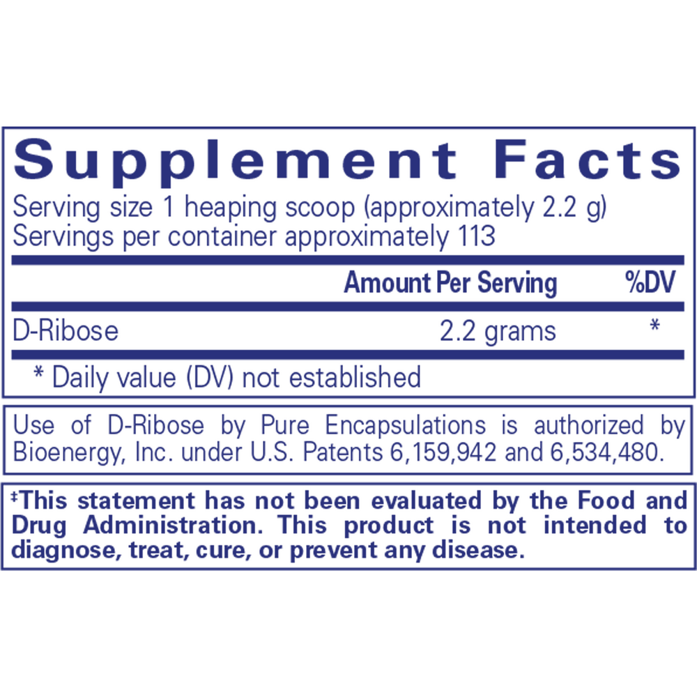 Pure Encapsulations Ribose 250g
