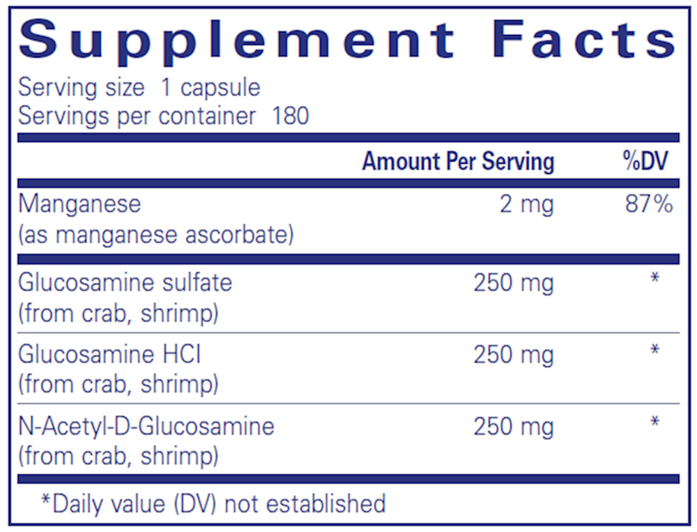 Pure Encapsulations Glucosamine Complex 180 capsules
