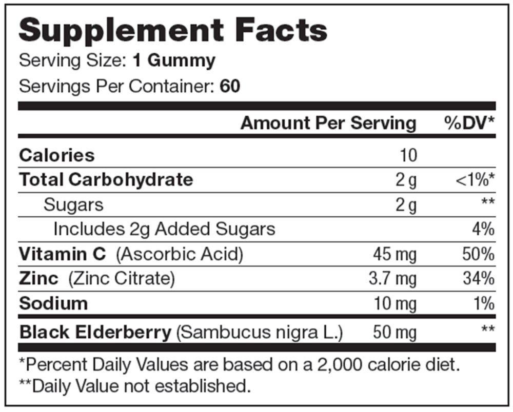 Chapter One Vitamins Immunity Gummies 60 gummies