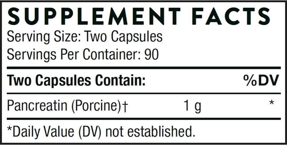 Thorne Pancreatic Enzymes (formerly Dipan-9) 180 capsules