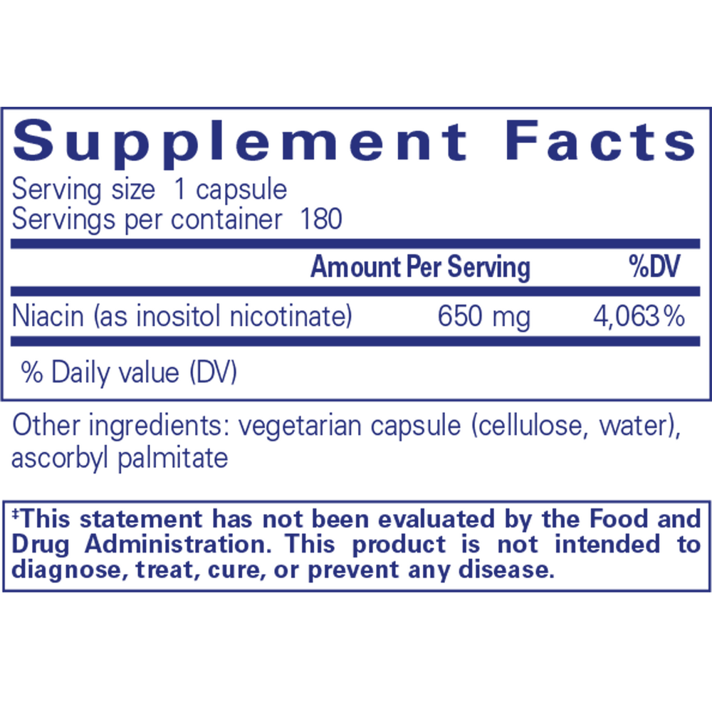 Pure Encapsulations Niacitol 650mg 180 capsules