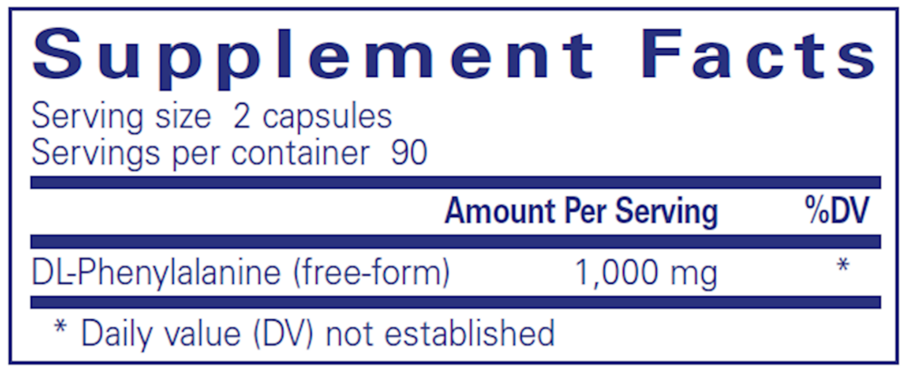 Pure Encapsulations DL-Phenylalanine 180 capsules