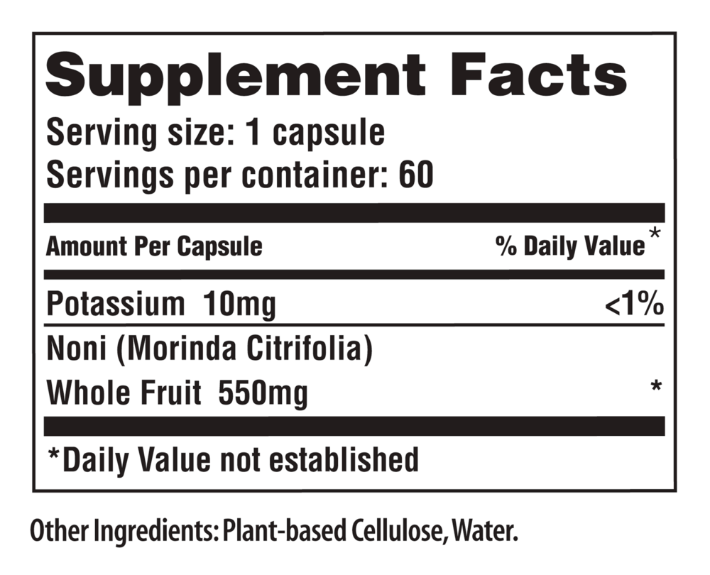 American Nutriceuticals Noni/Hawaiian Morinda Citrifolia 60 capsules