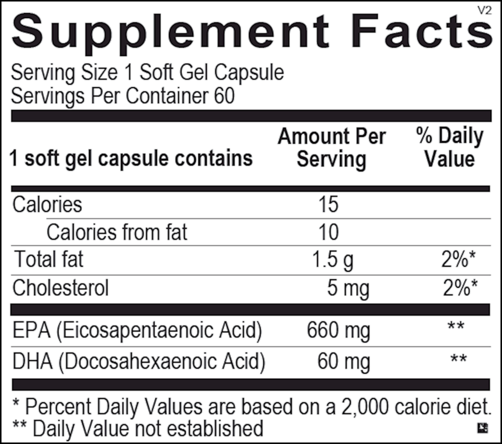 Ortho Molecular Product Omega Select EPA 60 capsules