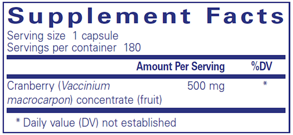 Pure Encapsulations Cranberry NS 180 capsules