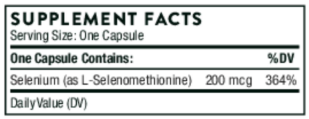 Thorne Selenium 60 capsules