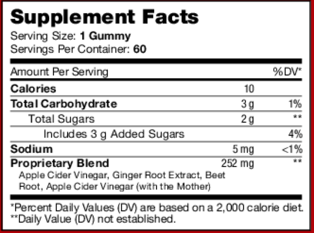 Chapter One Vitamins Apple Cider Vinegar Gummies 60 gummies