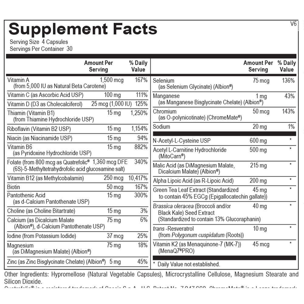 Ortho Molecular Product MitoCORE 120 capsules