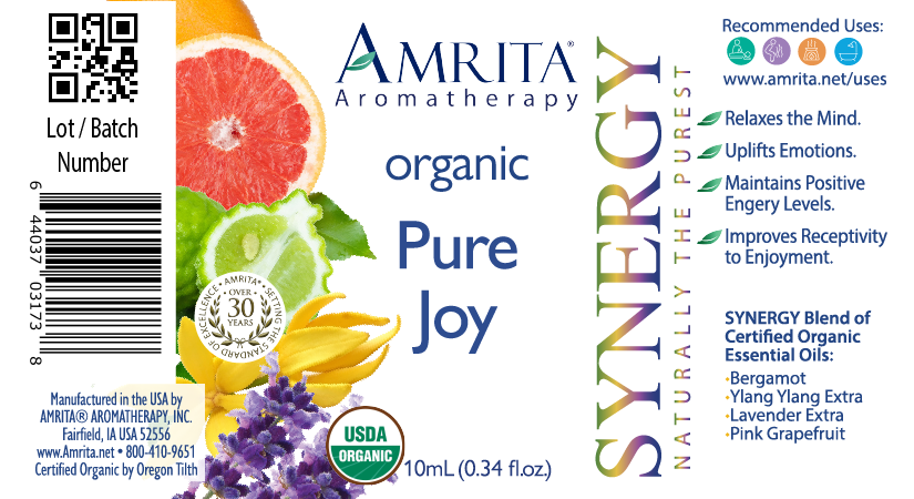 Amrita Aromatherapy Pure Joy Organic 0.34oz