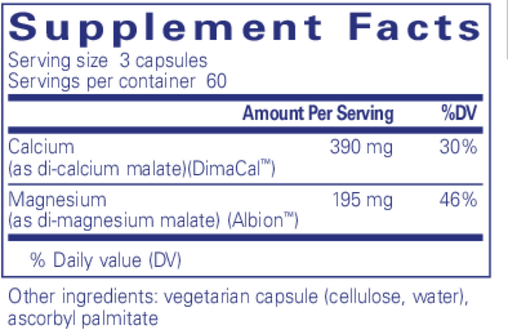 Pure Encapsulations Cal/Mag (Malate) 2:1 180 capsules