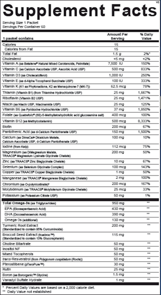 Ortho Molecular Product - Alpha Base Premier Packs 60 packets