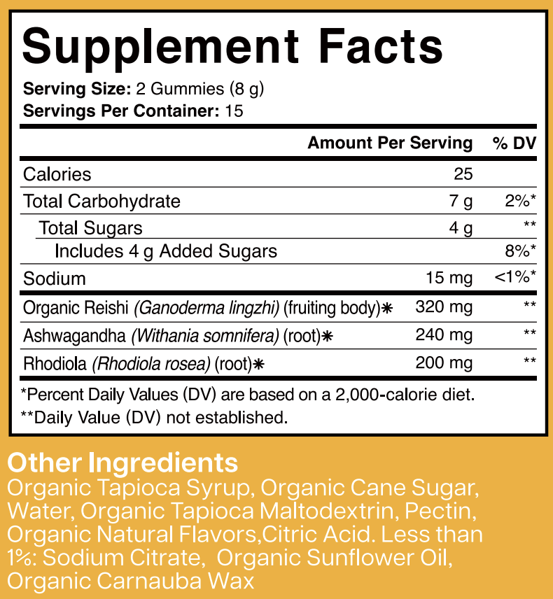 Charlotte's Web Reishi+Ashwagandha Stress Support Gummy, Strawberry Flavor 60 gummies