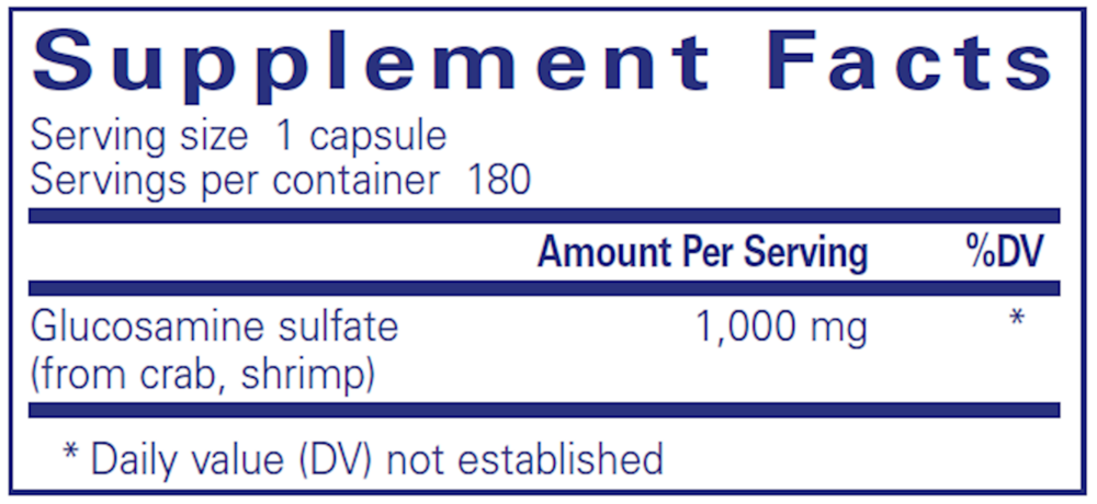 Pure Encapsulations Glucosamine Sulfate 1,000mg 180 capsules