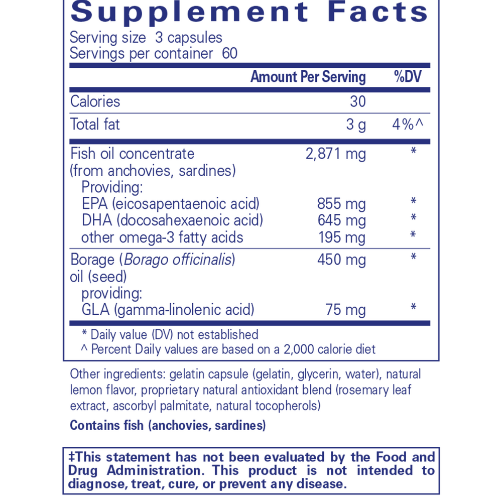 Pure Encapsulations VisionPro EPA/DHA/GLA* 180 capsules