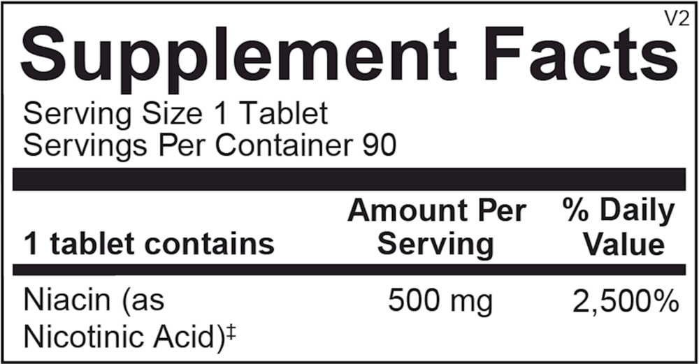 Ortho Molecular Products Time-Release Niacin 90 tablets