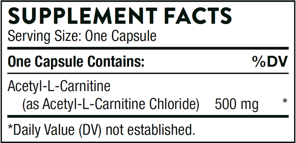 Thorne Acetyl-L-Carnitine 60 capsules