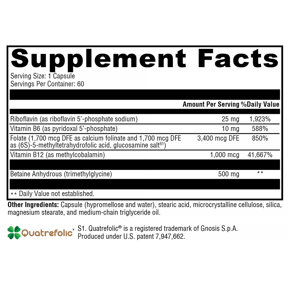 XYMOGEN Methyl Protect (Active B Vitamins) 60 capsules