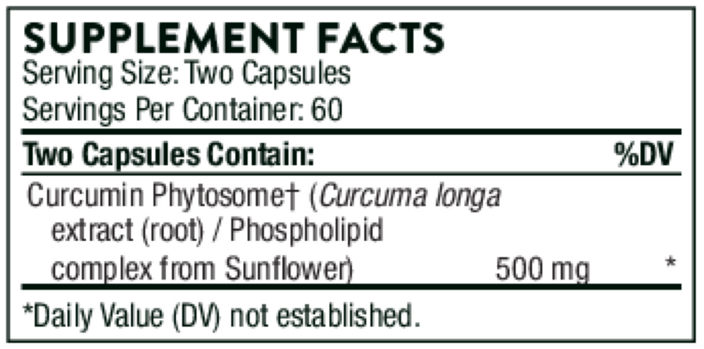 Thorne Curcumin Phytosome - Sustained Released 120 capsules