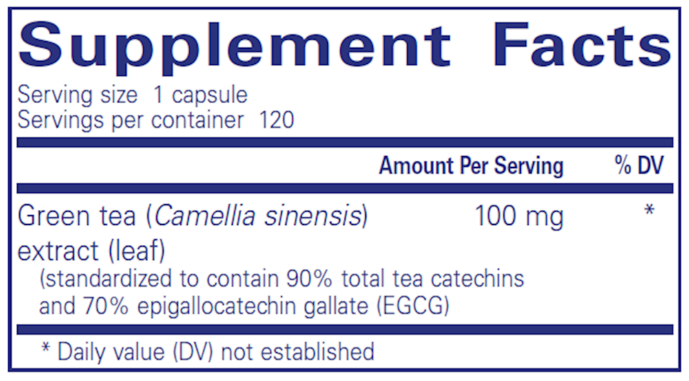 Pure Encapsulations Green Tea Extract 120 capsules