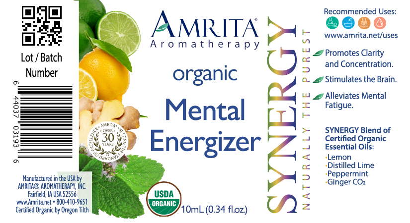 Amrita Aromatherapy Mental Energizer Organic 0.34oz