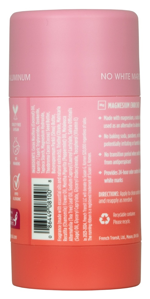 Crystal Coconut & Vanilla Deodorant (Made with Essential Oils) 2.5oz
