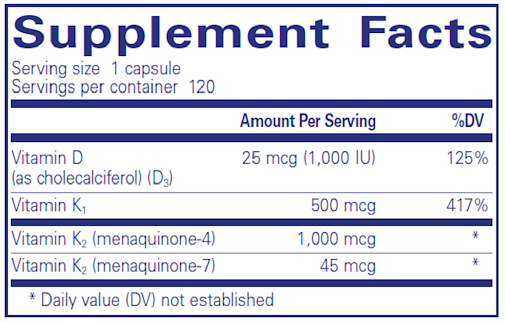 Pure Encapsulations Synergy K 120 capsules