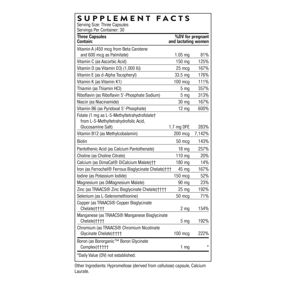 Thorne Basic Prenatal 90 capsules