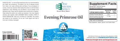 Ortho Molecular Products Evening Primrose Oil 90 Capsules | Gamma Linolenic Acid (GLA) Support | Women's Health Supplement