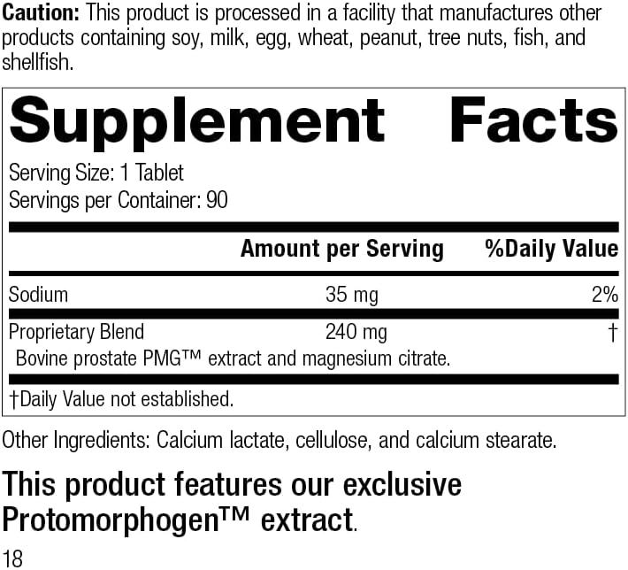 Standard Process Prostate PMG 90 Tablets - for Healthy Prostate Gland Function - Original Unopened, White