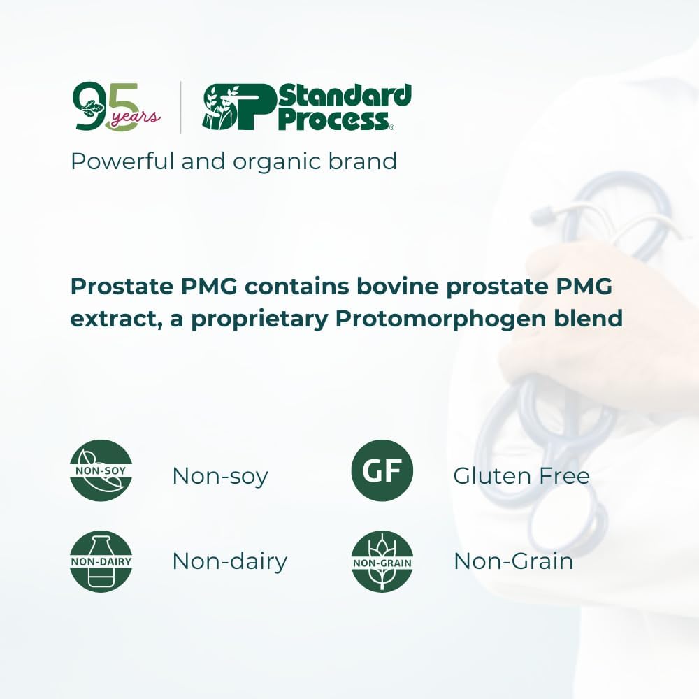 Standard Process Prostate PMG 90 Tablets - for Healthy Prostate Gland Function - Original Unopened, White