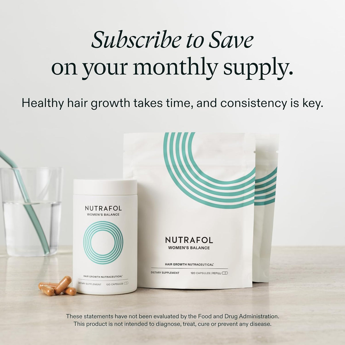 Nutrafol Women's Balance Hair Growth Supplements, Age 45+, 2-Month Bundle