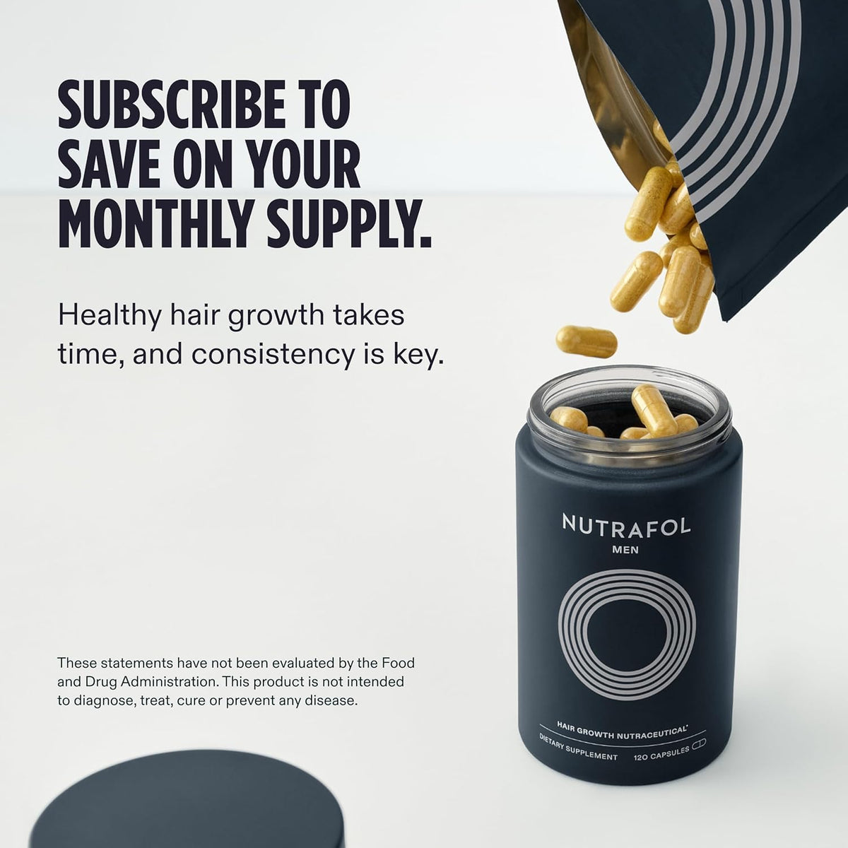 Nutrafol Men Hair Growth Supplements, Ages 18-49, 2-Month Bundle