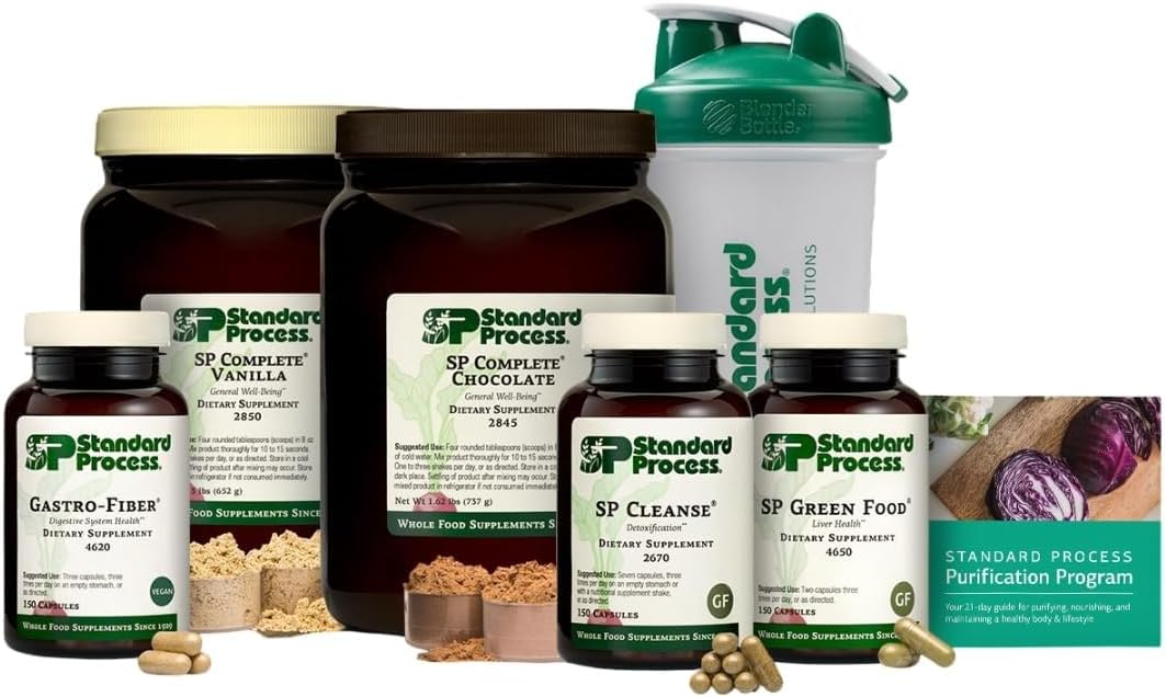 Standard Process Gastro-Fiber, Prebiotic Digestive Supplement, 150 Capsules