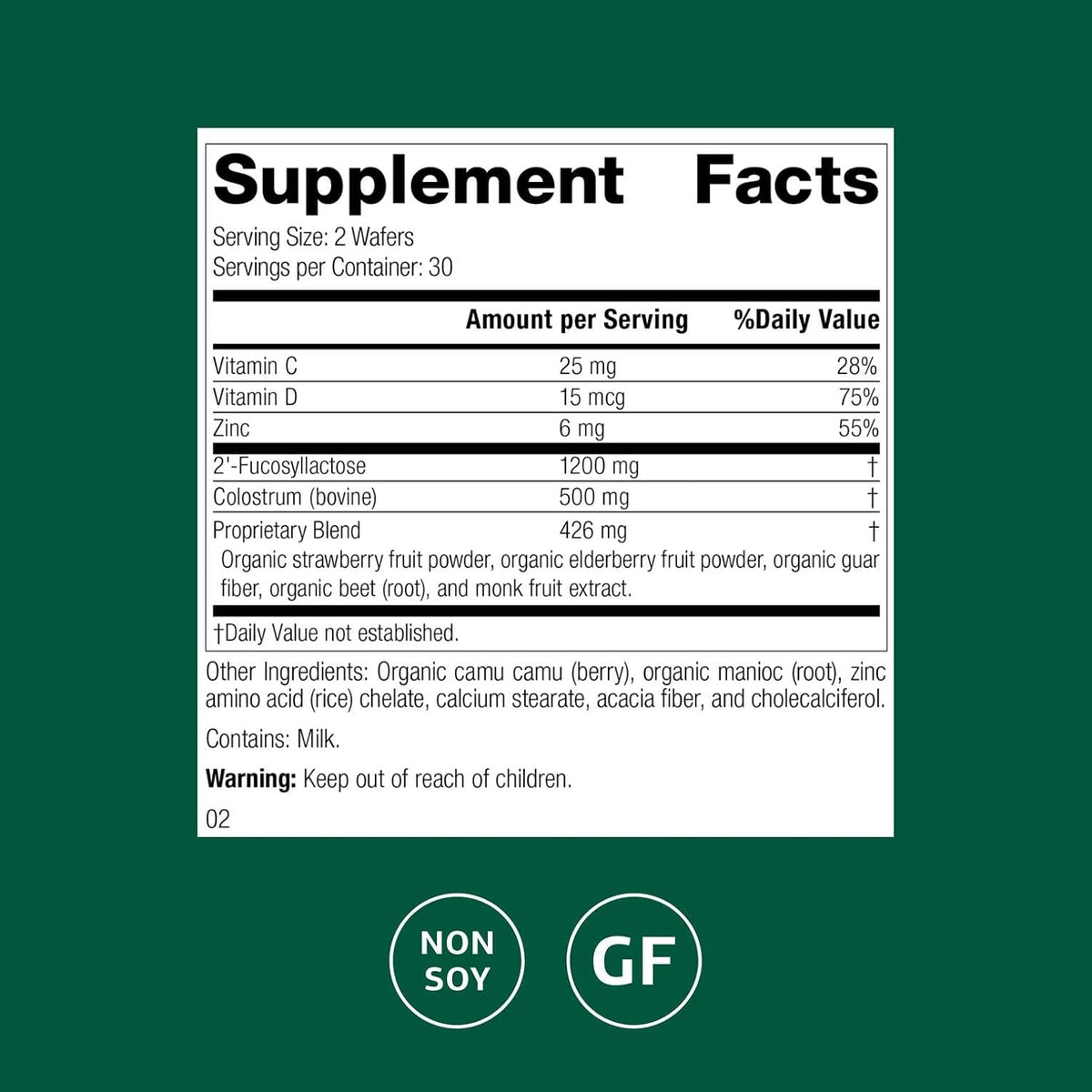 Standard Process Children's Immune, Immune Support Supplement, 60 Wafers